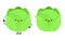 Cute funny Cabbage character. Vector hand drawn cartoon kawaii character illustration icon. Isolated on white background