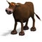 Cute and funny cartoon bull