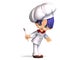 Cute and funny cartoon cook