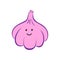 Cute, funny cartoon garlic character