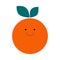 Cute, funny cartoon orange character