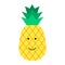 Cute, funny cartoon pineapple character