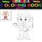 Cute funny chef coloring book