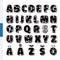Cute funny childish Finnish alphabet. Vector font illustration