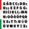 Cute funny childish Hungarian alphabet. Vector font illustration