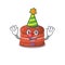 Cute and Funny Clown cherry macaron cartoon character mascot style