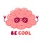 Cute funny cool human brain organ