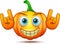 Cute, funny, crazy pumpkin characters. Halloween cartoon emoticon