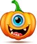 Cute, funny, crazy pumpkin characters. Halloween cartoon emoticon