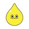 Cute funny drop of urine character. Vector hand drawn traditional cartoon vintage, retro, kawaii character illustration