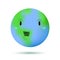 Cute funny earth planet character