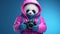 Cute, funny and emotional panda character animated. animated expressions, quirky expressions, playful expressions. happy