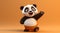 Cute, funny and emotional panda character animated. animated expressions, quirky expressions, playful expressions. happy