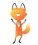 Cute Funny Fox Animal Character for Children