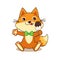 Cute Funny Fox With Ice Cream. Cartoon Vector. Funny Fox Memes.