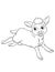 Cute funny lamb running isolated coloring page illustration