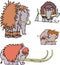 Cute funny mammoth cartoons