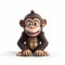 Cute Funny Monkey: 3d Pixar Chimp In Lively Expressions