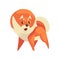 Cute Funny Pomeranian Spitz Pet Dog Cartoon Character Vector Illustration