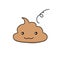 Cute funny poop emoticon smileys. Emotional shit kawaii icons.Happy,smiling, angry,sad, pretty. Vector flat cartoon