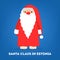 Cute funny Santa Claus wearing national costume of Estonia.