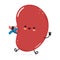 Cute funny Spleen organ jumping character. Vector hand drawn cartoon kawaii character illustration icon. Isolated on