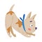 Cute funny spotted playing puppy cartoon vector illustration