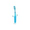 Cute and funny toothbrush, dental care character, cartoon vector illustration