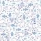 Cute funny under the sea seamless pattern