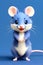 cute furry little cute little mouse correct anatomy cuteness overload character big smile generated by ai