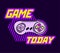 Cute game logo patch with game today lettering and gamepad