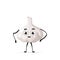 Cute garlic character cartoon mascot vegetable healthy food concept isolated