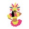 Cute garota Traditional brazilian dancer cartoon Vector