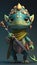 Cute Gecko Animal Warrior 3D Game Model Generative AI