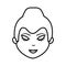 cute geisha character icon