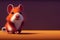 Cute gerbil in cartoon style in 3D