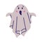 Cute Ghost Character as Flying Poltergeist Creature Vector Illustration