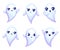 Cute ghost emoticon smiley emoji - illustration