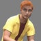 Cute Ginger Hair American Teen 3D Render