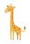 Cute giraffe cartoon vector illustration.