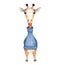 Cute giraffe cartoon watercolor illustration animal