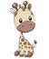 Cute Giraffe isolated on a white background