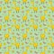 Cute Giraffe Seamless Pattern, Cartoon Hand Drawn Animal Doodles Vector Illustration