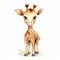 Cute Giraffe Watercolor Illustration - Hyper-realistic Animal Art