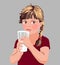 Cute girl drinking milk  milk time  healthy eating  healthy lifestyle, child education, child nutrition, illustration, child, kids