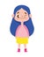 Cute girl expression emotion gesture cartoon