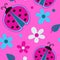 Cute girlish seamless pattern