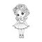 Cute Girls Coloring Pages for kids cartoon girl coloring book