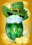 Cute glass of green beer for your st patricks holiday