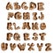 Cute glossy wood alphabet